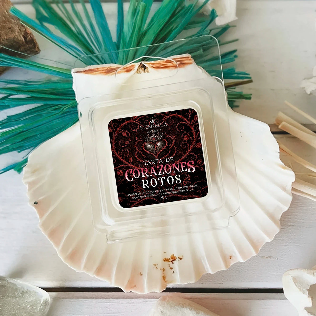 Wax melts Tarta de Corazones Rotos con aroma a tarta de arándanos, vainilla y especias suaves, inspirados en Heartless