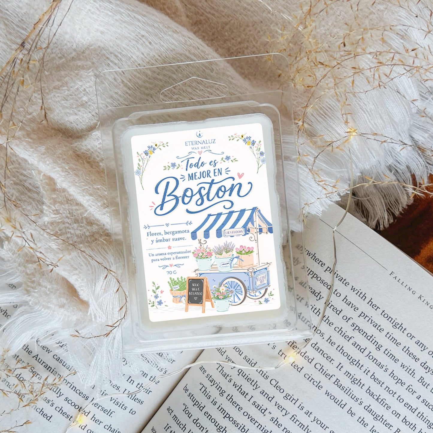 Wax melts Todo es mejor en Boston con aroma floral de bergamota, peonía, magnolia, azahar y ámbar suave