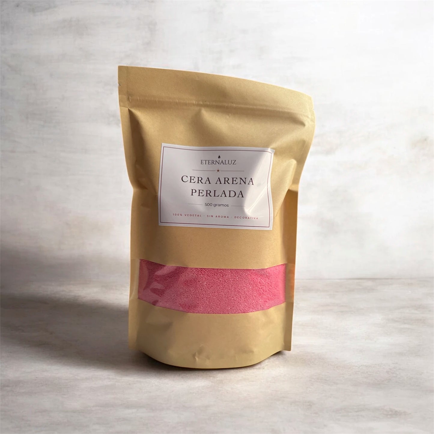 Pack de cera arena decorativa para velas, incluye 500 g de cera vegetal, 20 mechas y frasco de vidrio con tapa de madera