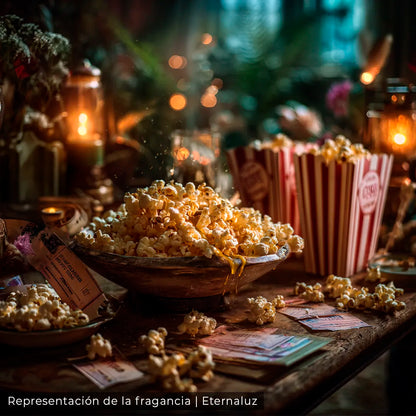 aroma a palomitas con mantequilla, ideal para noches de cine en casa