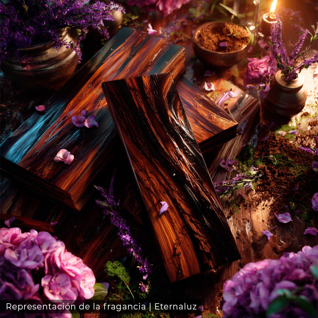 aroma a lavanda fresca, geranio y caoba.