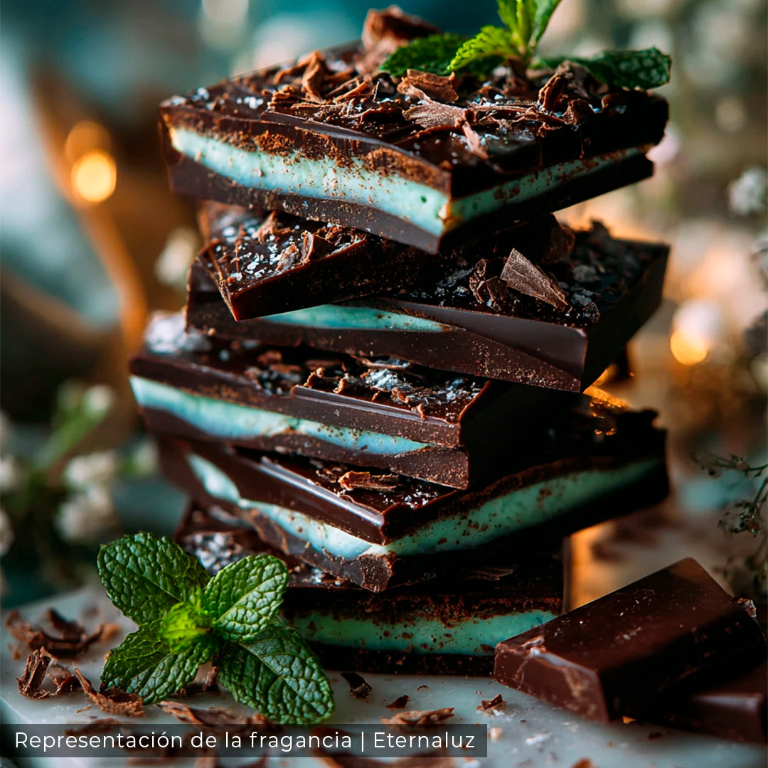Aroma a chocolate negro y menta fresca