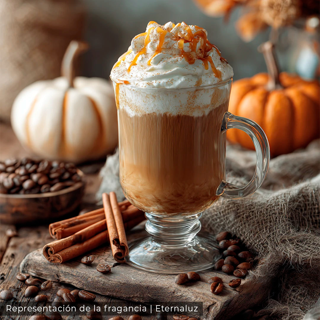 Inspirado en La hipótesis del amor con aroma a pumpkin spice latte, café y especias otoñales.