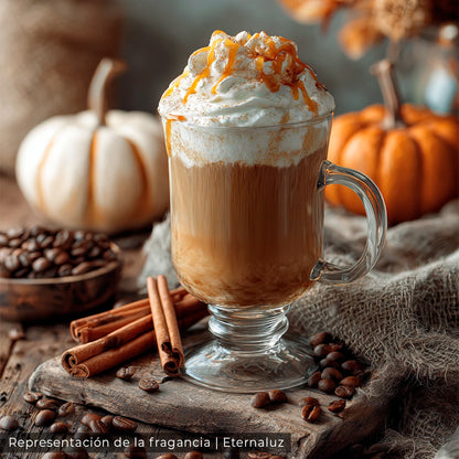 Inspirado en La hipótesis del amor con aroma a pumpkin spice latte, café y especias otoñales.