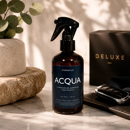 Car spray Acqua Eternaluz con aroma fresco acuático para perfumar el auto