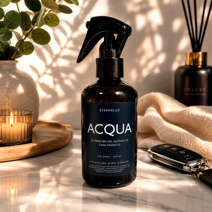Car spray Acqua Eternaluz con aroma fresco acuático para perfumar el auto