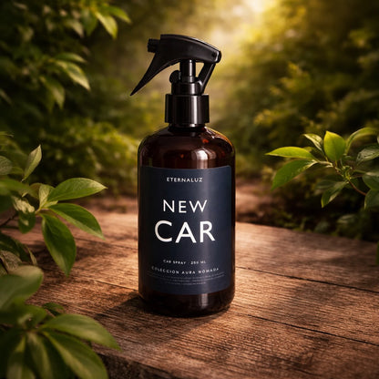 Car Spray Eternaluz New Car con aroma fresco y elegante, colección Aura Nómada.
