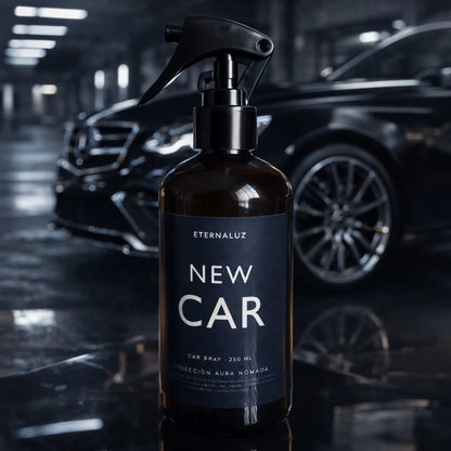 Car Spray Eternaluz New Car con aroma fresco y elegante, colección Aura Nómada.