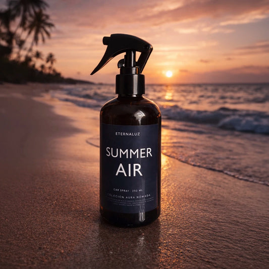Car Spray Eternaluz Summer Air con aroma tropical fresco, colección Aura Nómada.