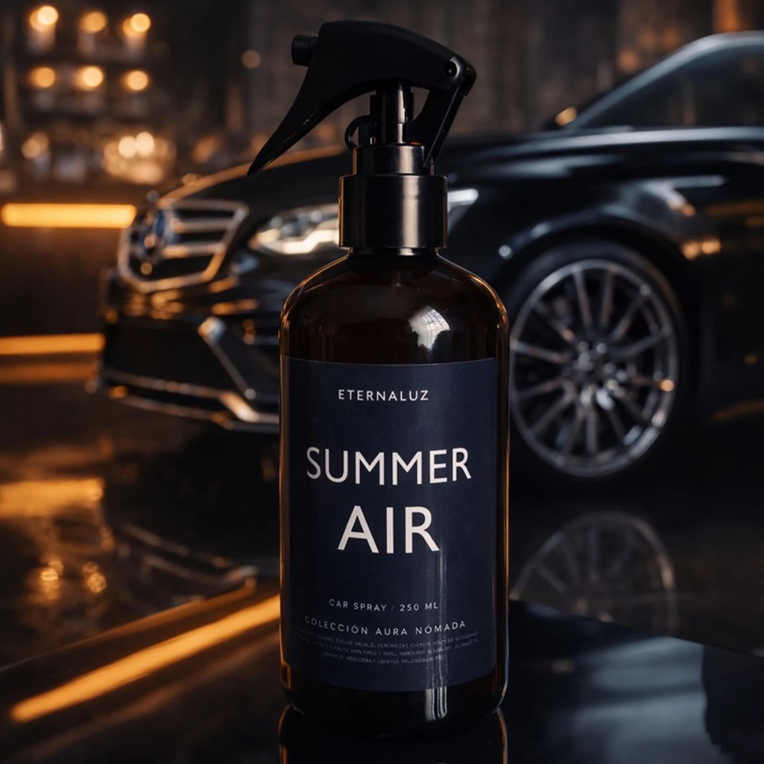 Car Spray Eternaluz Summer Air con aroma tropical fresco, colección Aura Nómada.