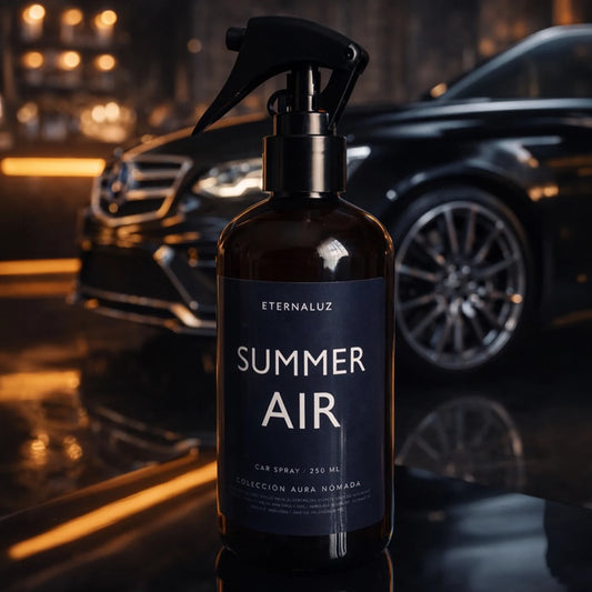 Car Spray Eternaluz Summer Air con aroma tropical fresco, colección Aura Nómada.
