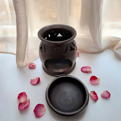 Difusor artesanal de greda fina hecho a mano, disponible en varios diseños