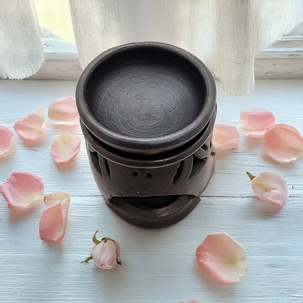 Difusor artesanal de greda fina hecho a mano, disponible en varios diseños