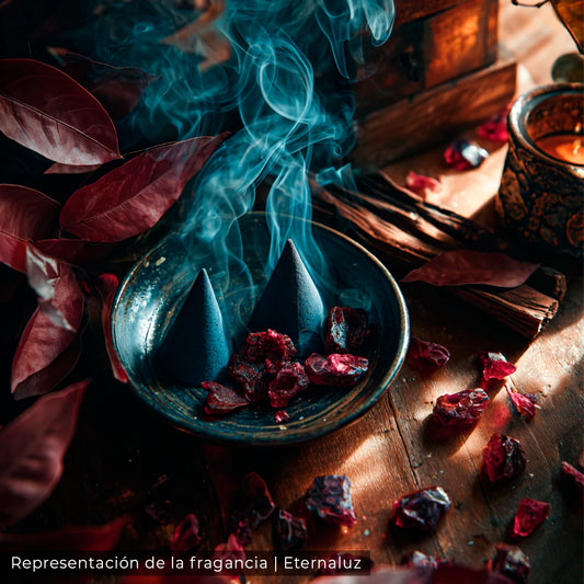 Meditación Consciente con aroma a incienso, sándalo y pachulí, ideal para meditar y crear calma interior