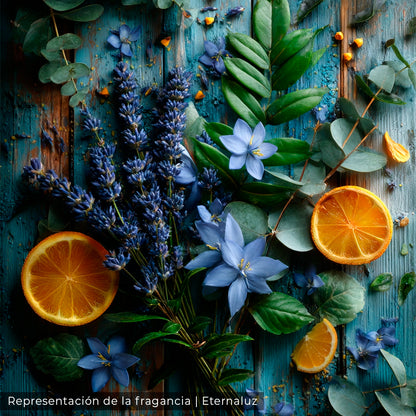 Ravenclaw con aroma a bergamota, mandarina, lavanda, eucalipto y cedro, inspirados en la sabiduría, la creatividad y la magia de Hogwarts