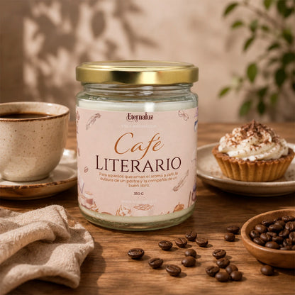 Café Literario de Eternaluz con aroma a café tostado y pastelería dulce