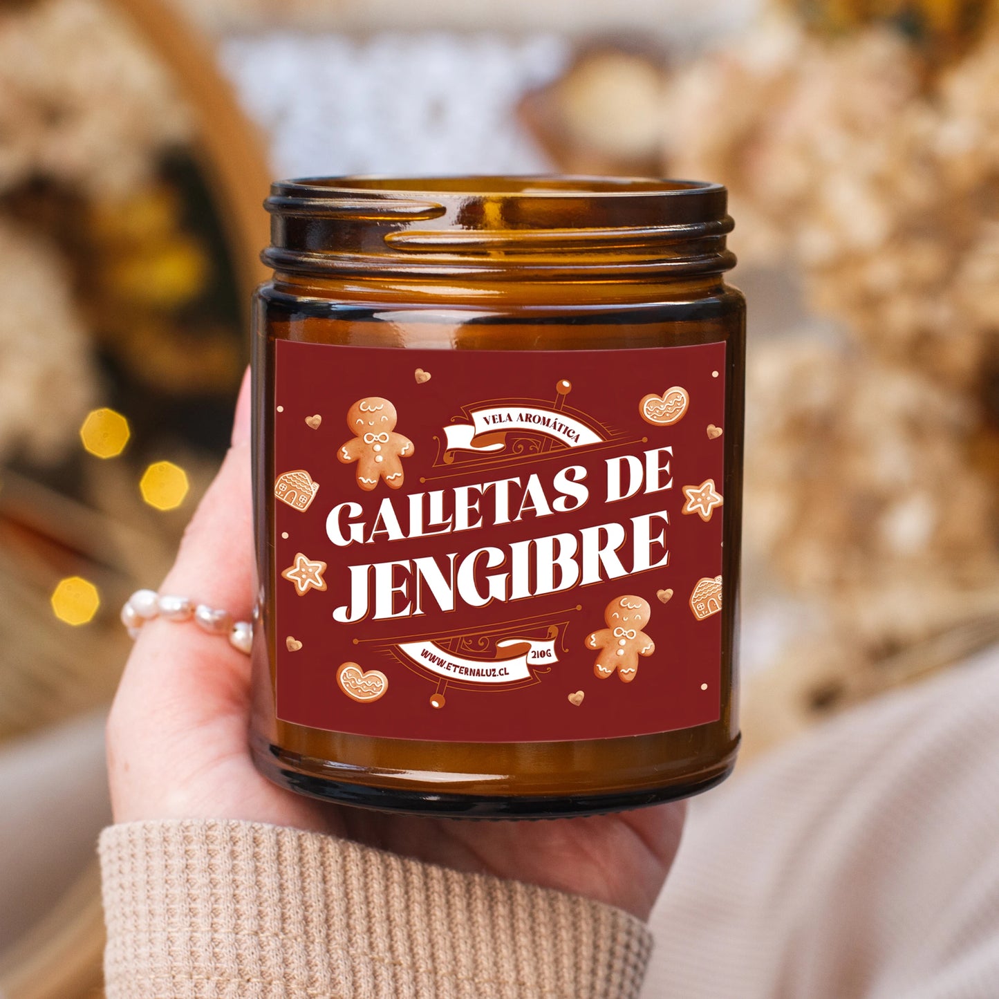 Vela aromática Galletas de Jengibre con notas de canela, vainilla y especias cálidas
