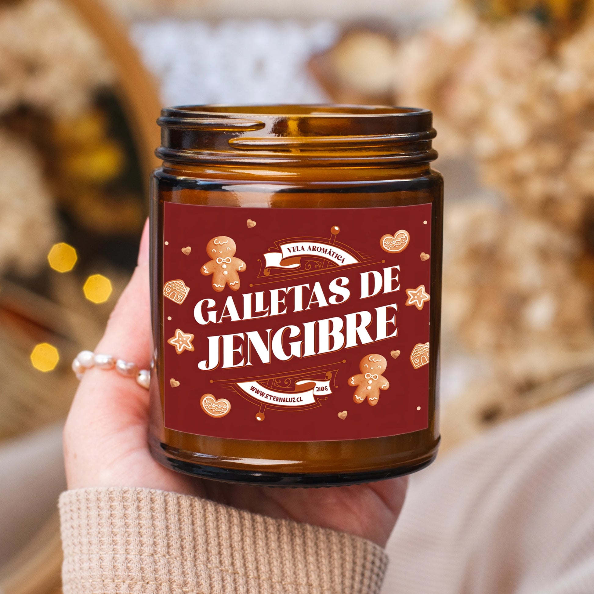 Vela aromática Galletas de Jengibre con notas de canela, vainilla y especias cálidas