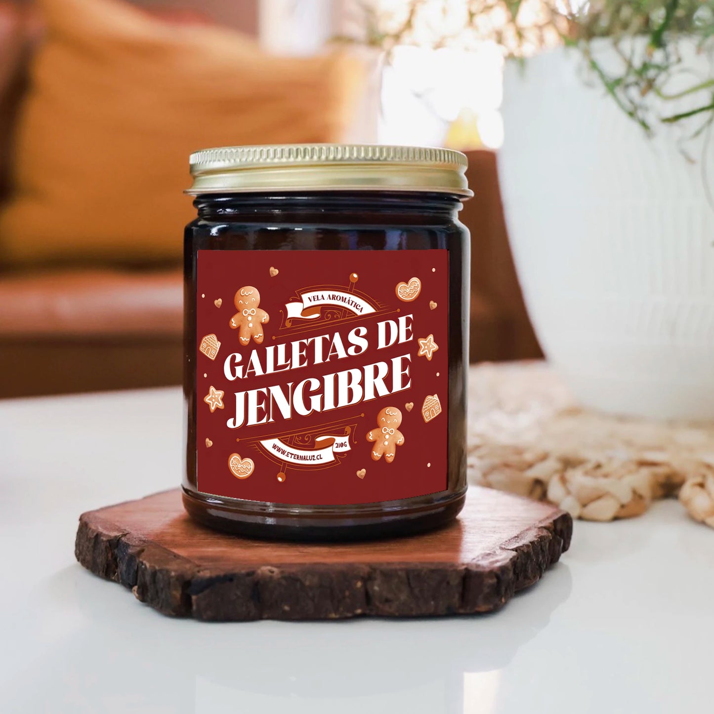 Vela aromática Galletas de Jengibre con notas de canela, vainilla y especias cálidas