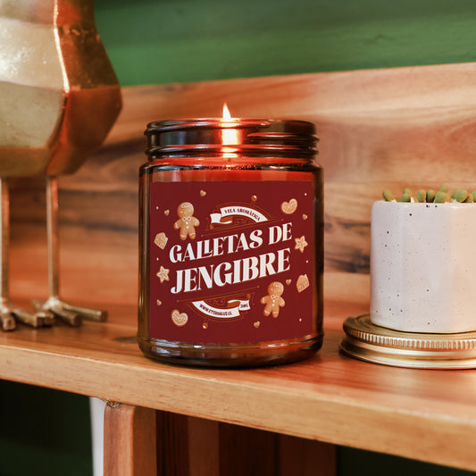 Vela aromática Galletas de Jengibre con notas de canela, vainilla y especias cálidas