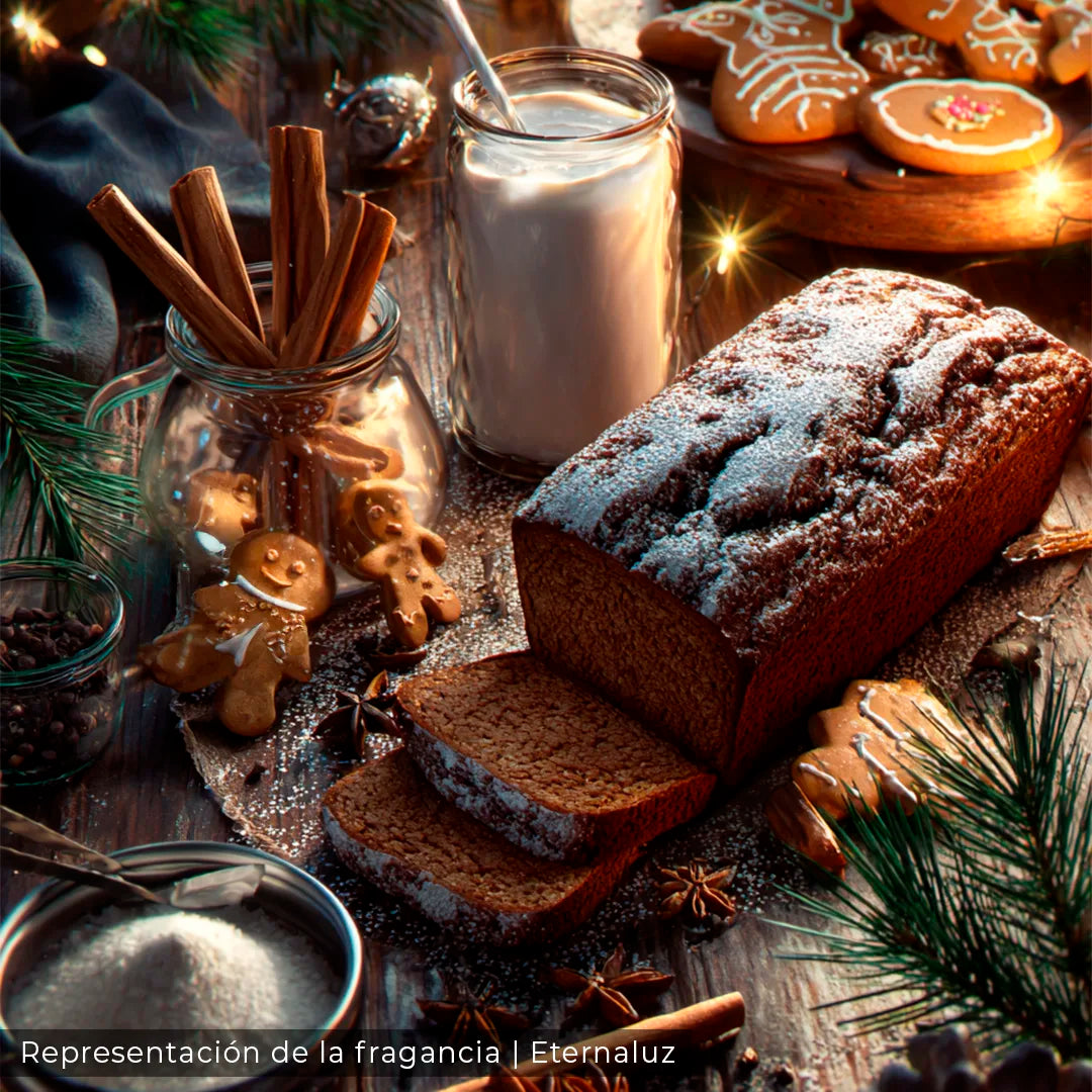 Vela aromática Navidad y Galletas con fragancia de galletas de jengibre recién horneadas
