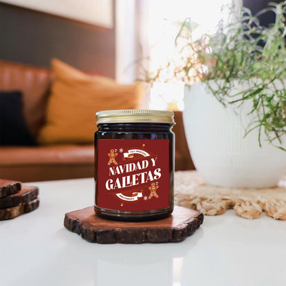 Vela aromática Navidad y Galletas con fragancia de galletas de jengibre recién horneadas