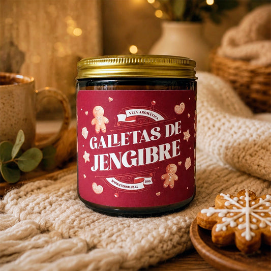 Vela aromática Galletas de Jengibre con notas de canela, vainilla y especias cálidas