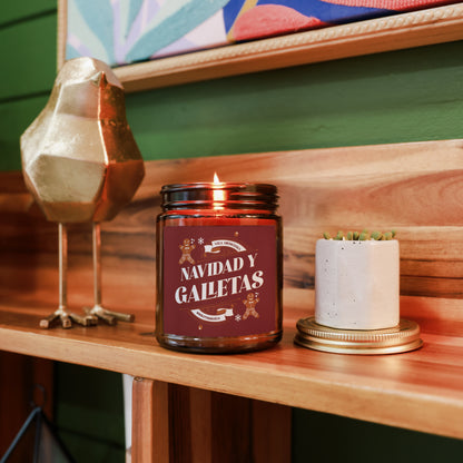 Vela aromática Navidad y Galletas con fragancia de galletas de jengibre recién horneadas
