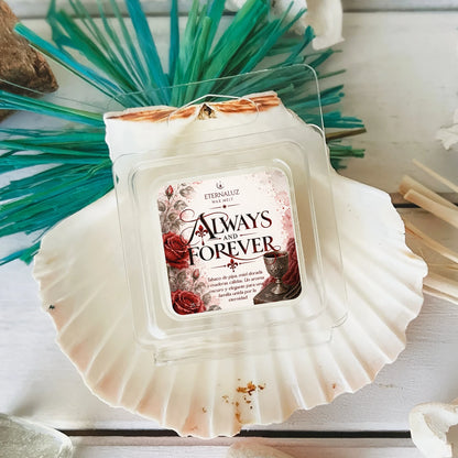 Wax melts Always and Forever con tabaco de pipa, miel dorada y maderas cálidas, inspirados en The Originals