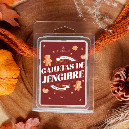 Wax melts Galletas de Jengibre con aroma a canela, vainilla, jengibre y especias cálidas, ideales para crear un ambiente acogedor
