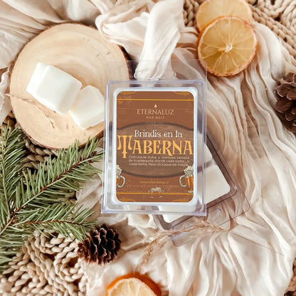 Wax melt Eternaluz inspirado en la cerveza de mantequilla con notas cálidas de vainilla y caramelo