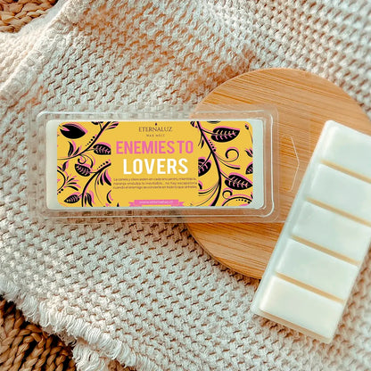 Wax melt aromático Enemies to lovers de Eternaluz con aroma a naranja, clavo, canela y notas especiadas