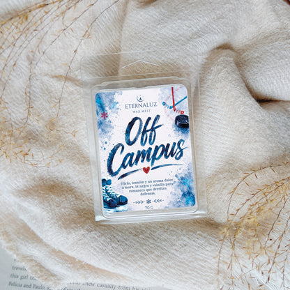 Wax melts Off Campus con aroma a mora, frutos del bosque, té negro y vainilla francesa.