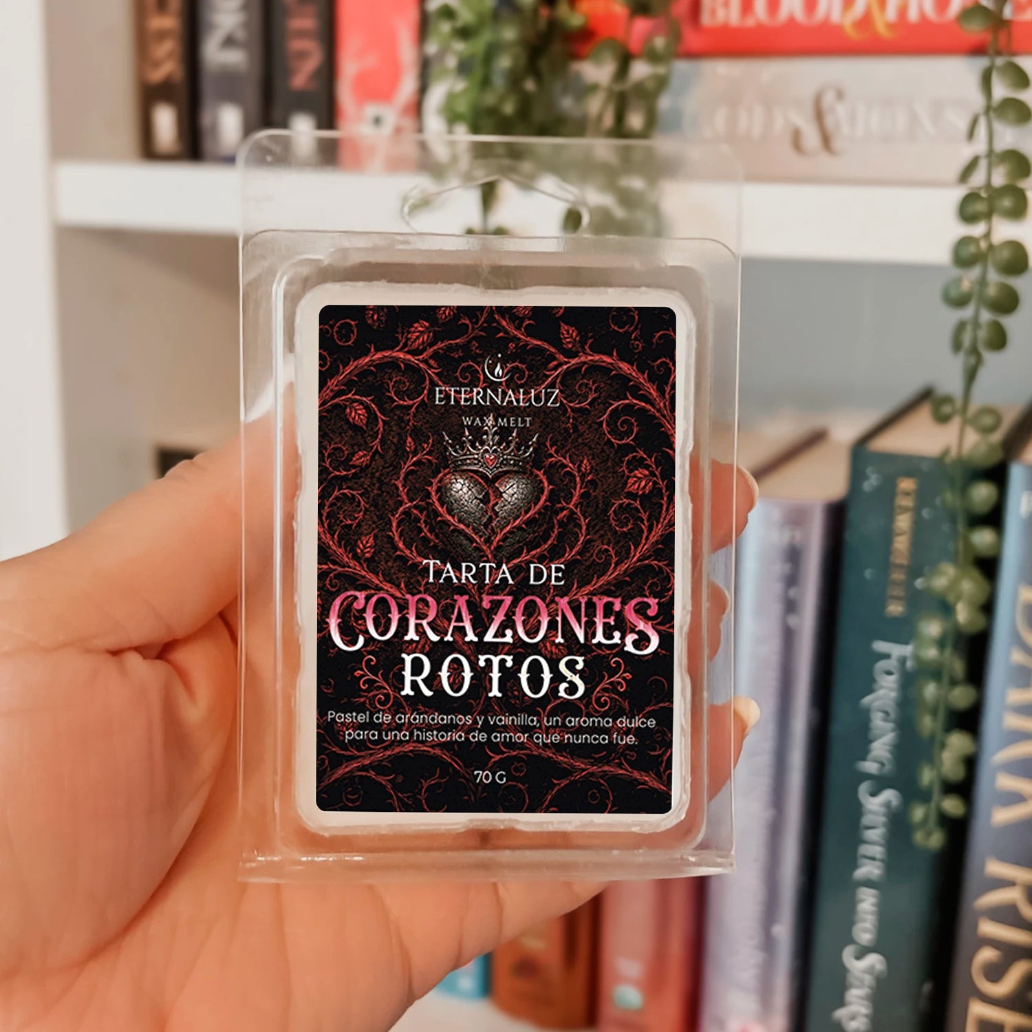 Wax melts Tarta de Corazones Rotos con aroma a tarta de arándanos, vainilla y especias suaves, inspirados en Heartless