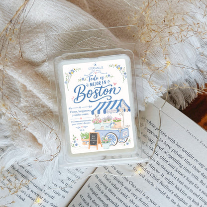 Wax melts Todo es mejor en Boston con aroma floral de bergamota, peonía, magnolia, azahar y ámbar suave
