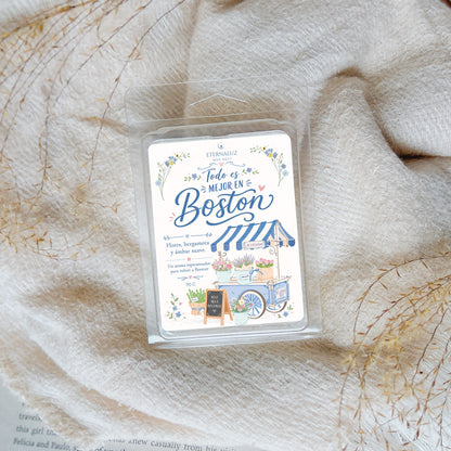 Wax melts Todo es mejor en Boston con aroma floral de bergamota, peonía, magnolia, azahar y ámbar suave