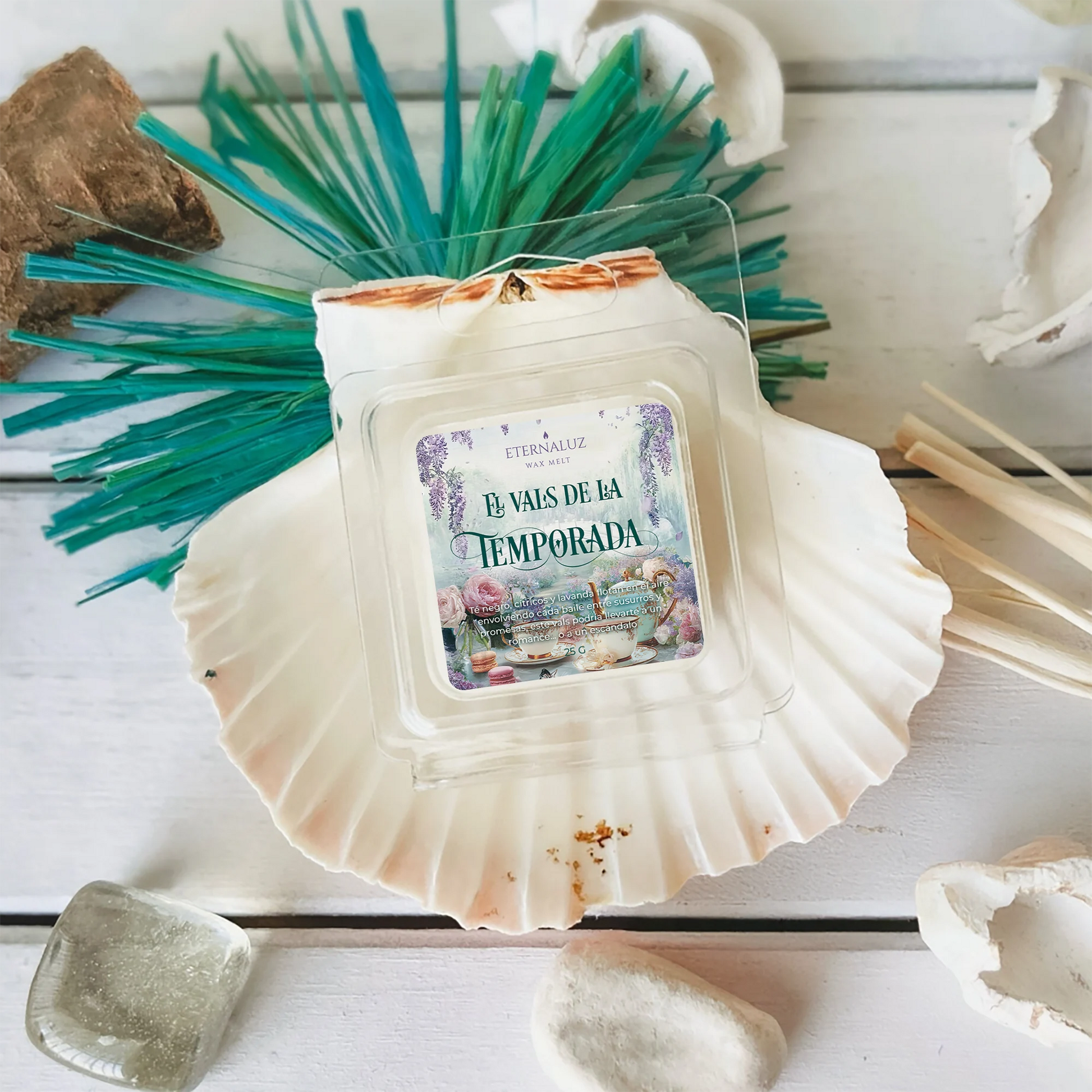 Wax melts inspirados en Los Bridgerton con aroma a té negro, cítricos y lavanda