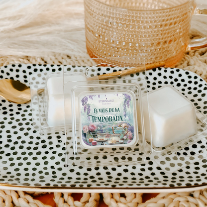 Wax melts inspirados en Los Bridgerton con aroma a té negro, cítricos y lavanda