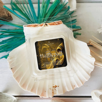 Wax melts Hufflepuff con aroma a calabaza, canela, vainilla y jarabe de arce, inspirados en la bondad, la lealtad y la magia de Hogwarts